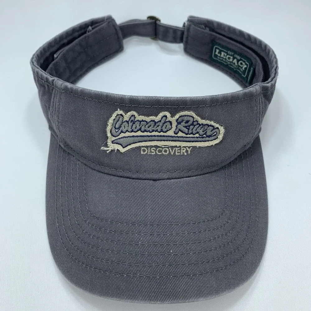 Colorado River Discovery Visor Gray Adjustable Strap OSFM Legacy Hat Cap